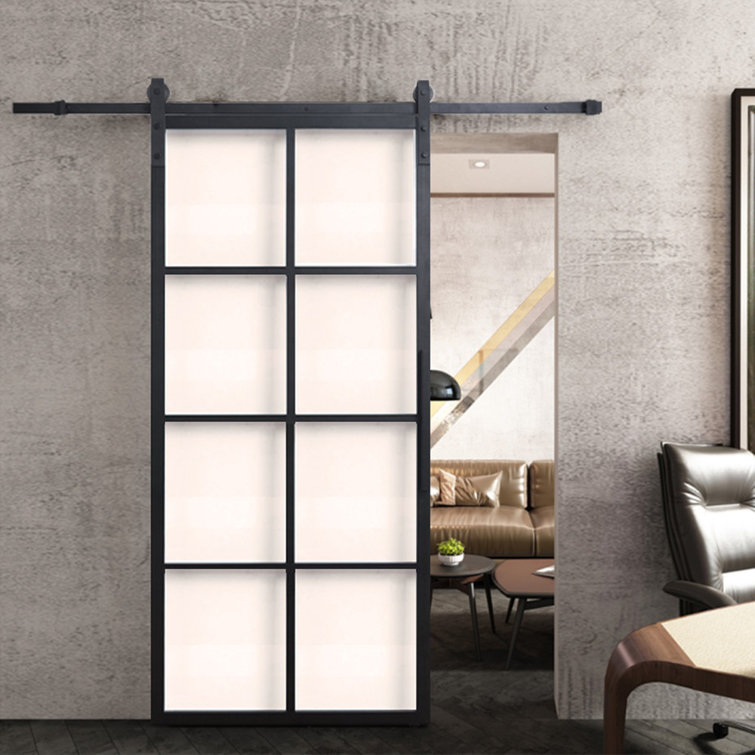 ClearAmbient Schiebetür Minter aus Metall/Glas & Bewertungen | Wayfair.de